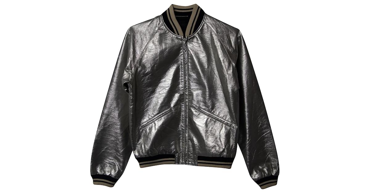 Gocgt Men's Night Club Fashion Metallic Shiny Slim Fit Zip up Bomber Jacket  Silvery L : Amazon.in: Clothing & Accessories