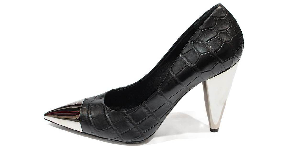 LOUIS VUITTON Heels T.eu 37 Patent leather Black ref.827415 - Joli
