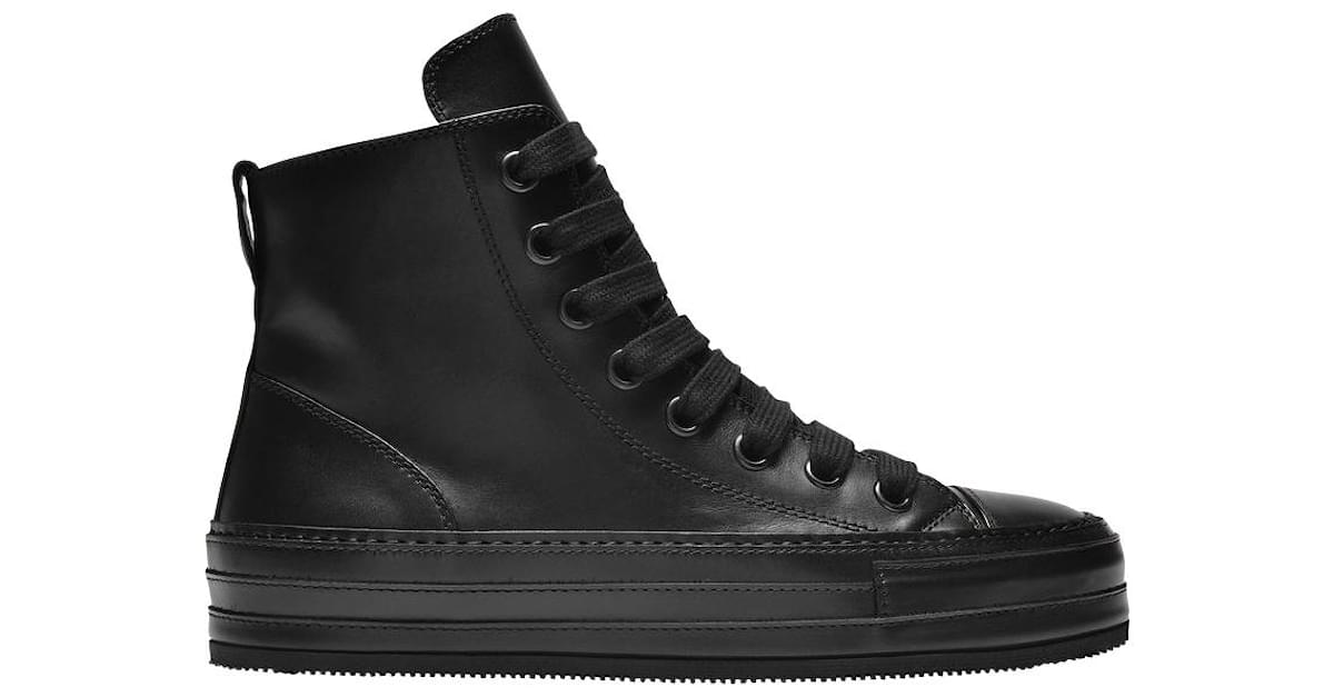 Ann Demeulemeester Raven Sneakers in Black Leather ref.689085 - Joli Closet