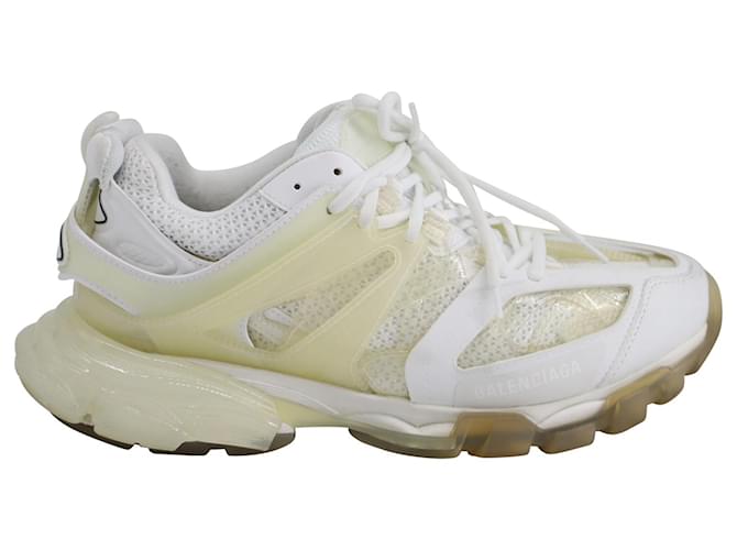 スニーカー BALENCIAGA Track Clear Sole Sneakers in White Cream Buy Balenciaga Track Sneaker 'Clear Sole - White Cream