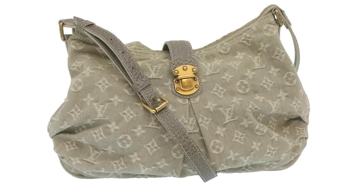 LOUIS VUITTON Monogram Denim Slightly Shoulder Bag Black M95835 LV