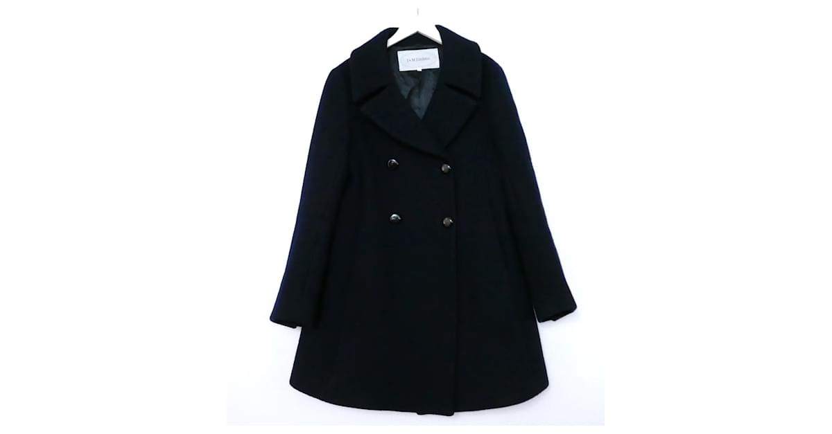 Autre Marque J&M Davidson Navy Wool Flared Coat Navy blue ref