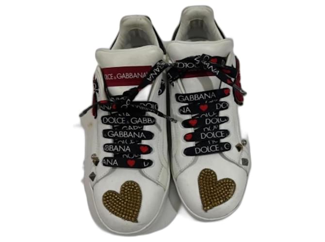 Dolce Gabbana Sneakers White Leather Joli Closet