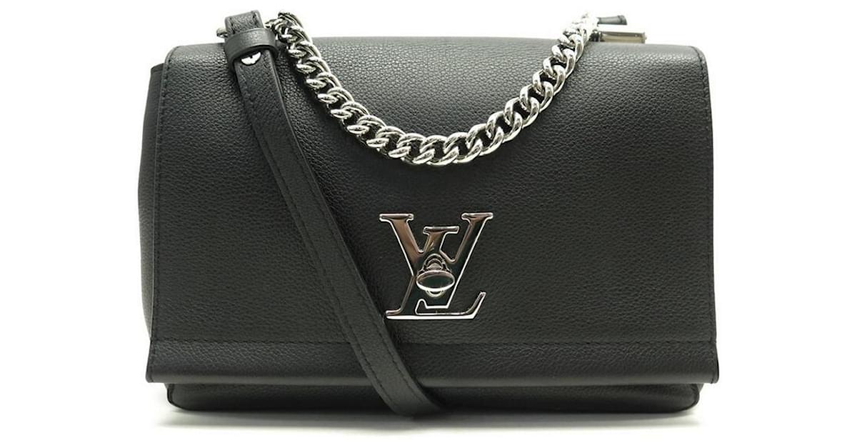 Louis Vuitton 2016 Black Leather Lockme II BB Crossbody Bag