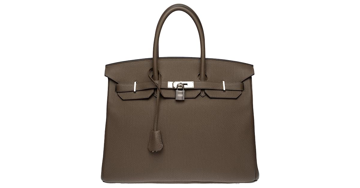 Hermès Superb & Rare Hermes Birkin handbag 35 cm in Togo leather Gray  Elephant Grey ref.692509 - Joli Closet