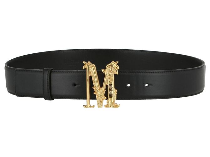 Moschino M Logo Belt!!! MOSCHINO Vintage 90s Logo M Monogram Brown Suede Belt  main image 4
