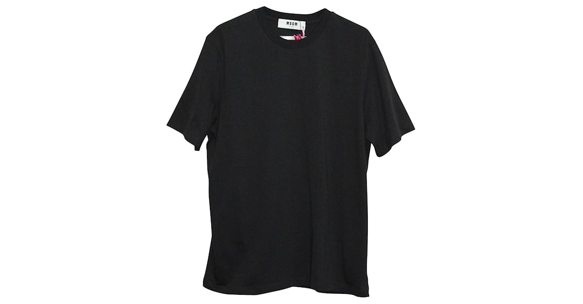 Msgm Black T-shirt with Logo Cotton ref.696012 - Joli Closet