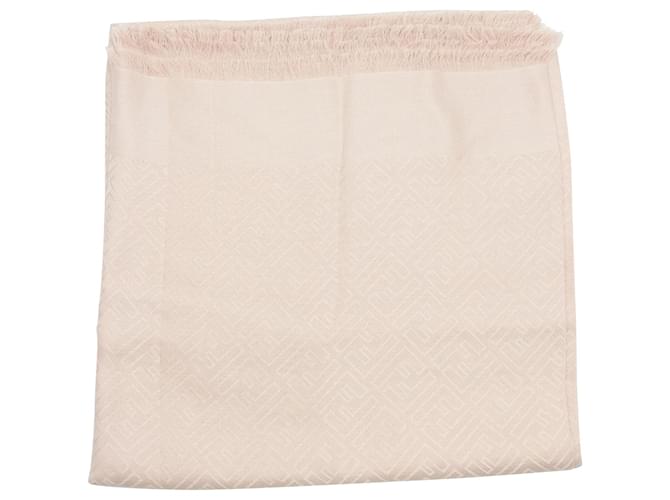 fendi pink silk and wool shawl