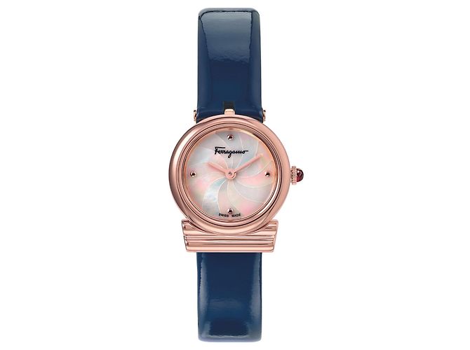 Salvatore Ferragamo Gancini Mother of Pearl Watch Pink ref  display picture 3
