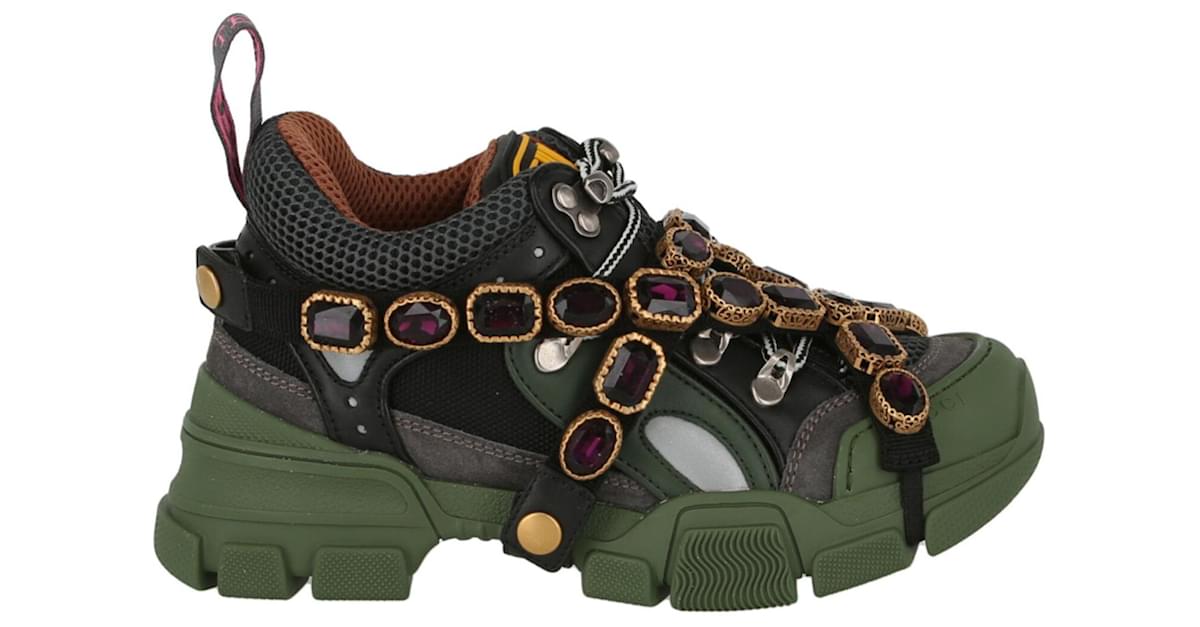 Gucci Flashtrek Chunky Leather Sneakers Multiple colors  - Joli  Closet