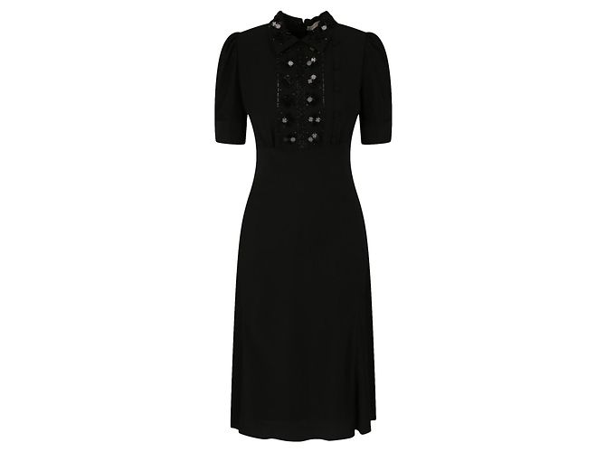 Robe Cocktail BCBG MAX AZRIA En Soie Perlée Noire - Taille 10 - Neuve Avec Étiquettes - Modèle JIN65337