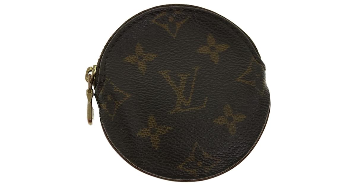Louis Vuitton Monogram Round Coin Purse M61926 Brown Cloth ref