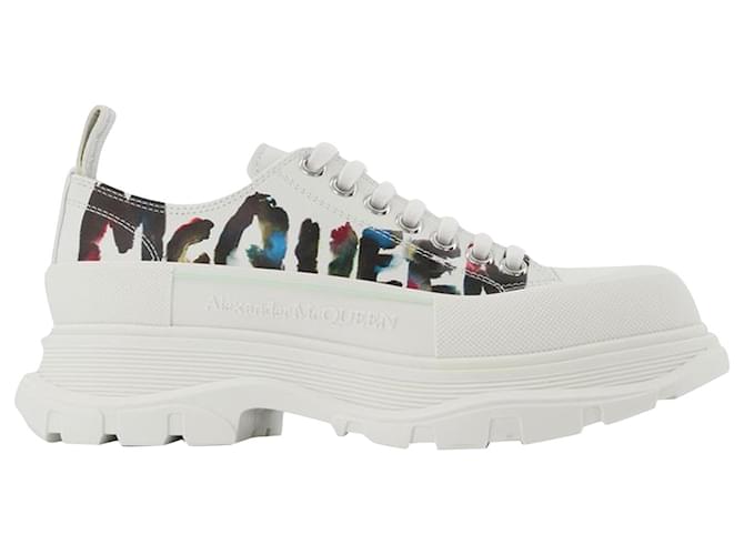 Tread Slick Sneakers - Alexander Mcqueen - White/Logo Multi