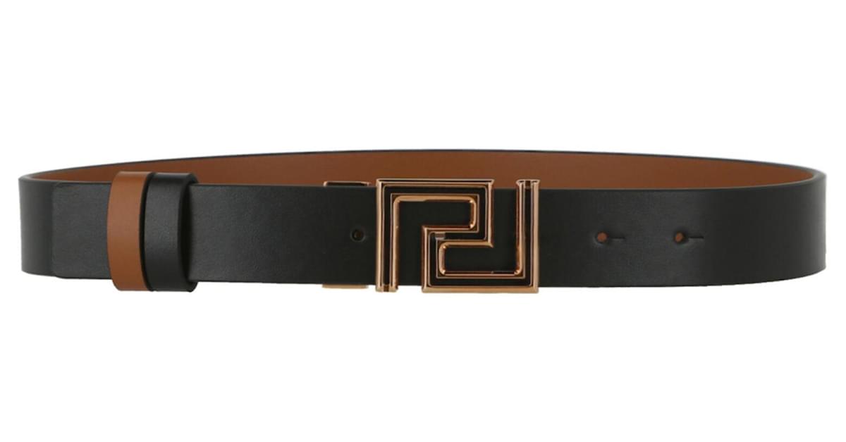 Versace Greca reversible leather belt