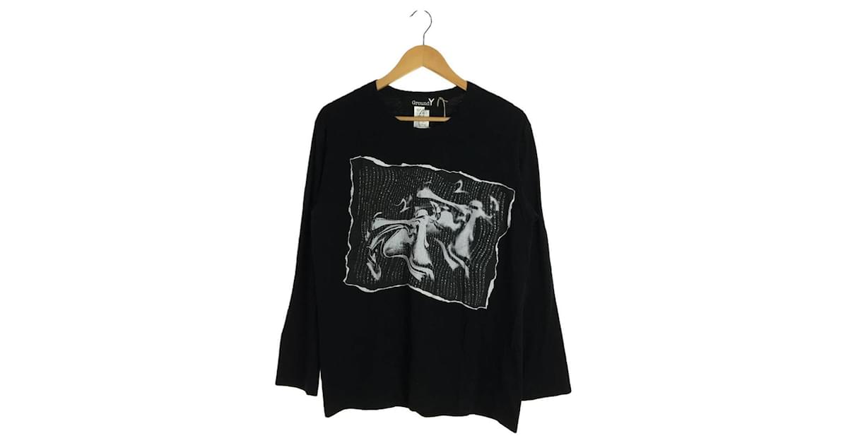 Yohji Yamamoto *Ground Y Long sleeve T-shirt Black Cotton ref