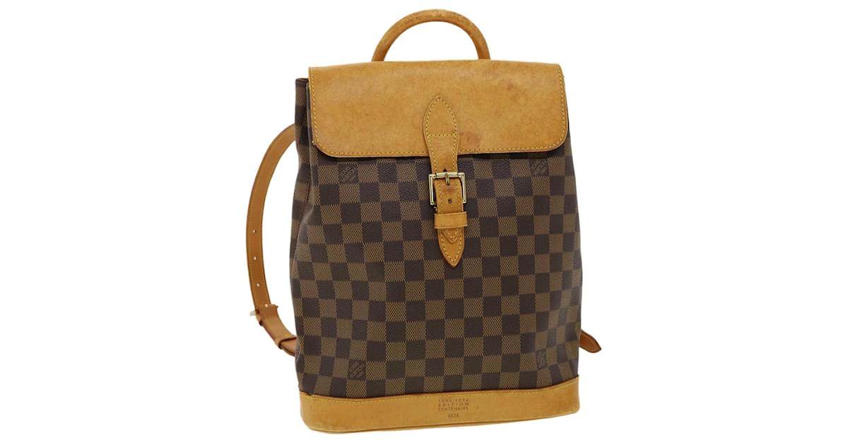 LOUIS VUITTON Damier Ebene Montsouris MM Backpack N51143 LV Auth 26498A