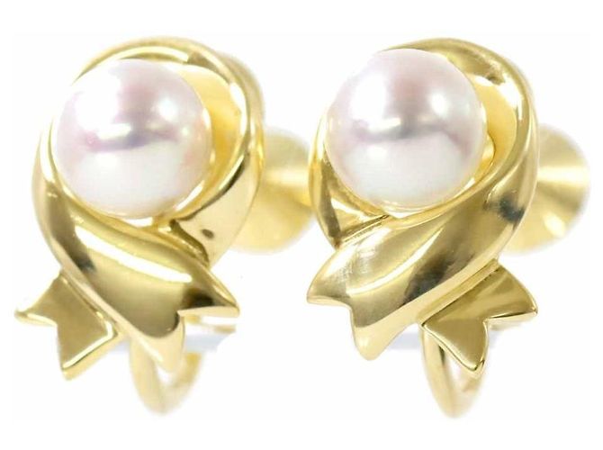 Boucles D'oreilles Pendentif KIOTO En Or Jaune 18 Carats - Avec Perles Et Sphères élégantes