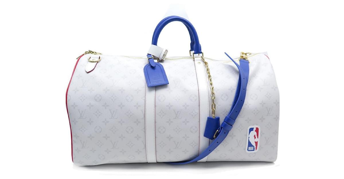 Louis Vuitton LV x NBA Basketball Keepall Bag Monogram Antarctica Canvas 55  Gray 7927710