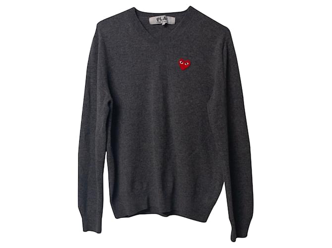 Comme Des Garcons CDG Play Sweatshirt in Grey Wool ref.709179
