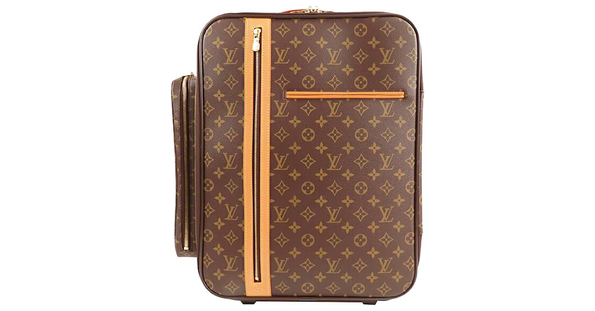 Louis Vuitton Brown Monogram Bosphore 50 Trolley Light brown Leather Cloth  Pony-style calfskin ref.709295 - Joli Closet