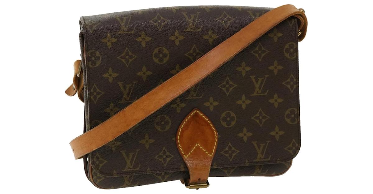 Authentic Louis Vuitton Monogram Cartouchiere GM M51252 Shoulder