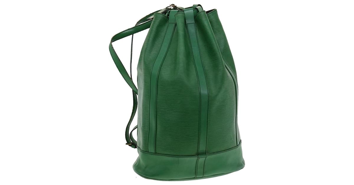 LOUIS VUITTON Epi Randonnee GM Shoulder Bag Green M43084 LV Auth