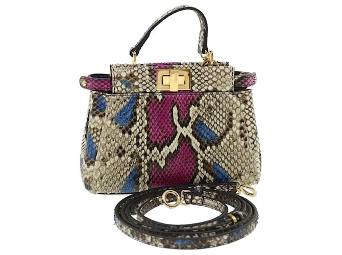 ショルダーバッグ・ポシェット FENDI 'Peekaboo Soft Medium' shoulder bag Peekaboo Soft Medium Leather Light blue | Fendi