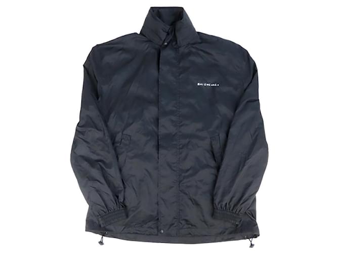 Balenciaga nylon jacket windbreaker men's nylon Black ref.714511