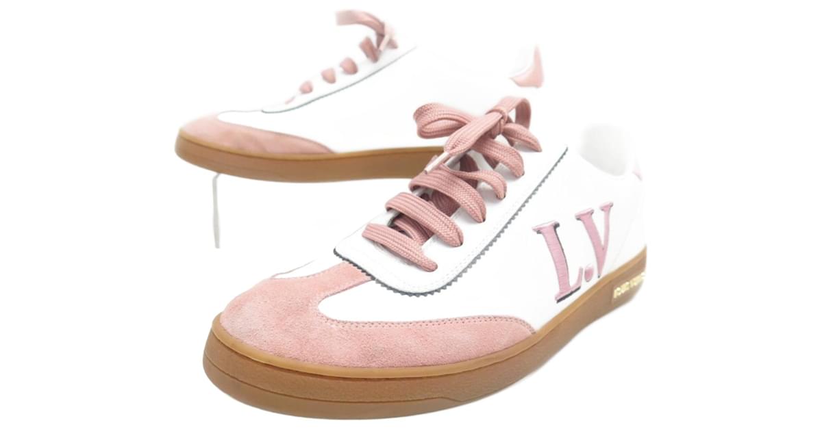 CHAUSSURES LOUIS VUITTON BASKETS 40 40.5 1A5798 FRONTROW BLANC
