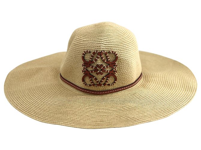 Chapeau De Soleil En Paille Beige Marron Style Vintage - Taille M - Neuf Avec étiquette