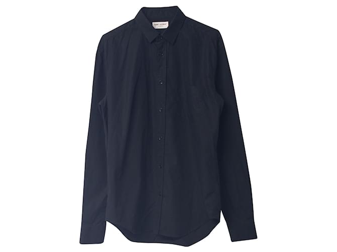 Saint Laurent Black Cotton T-Shirt