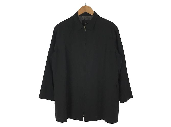 Manteau En Laine Yohji Yamamoto Taille M - Bleu, Occasion Parfait état, Pièce De Collection