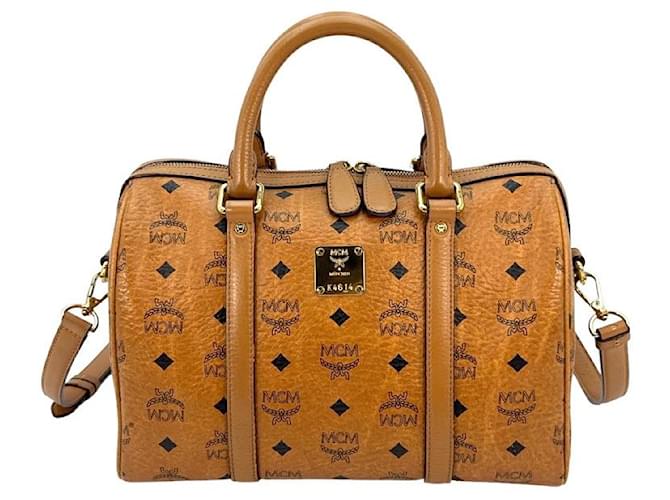 MCM BOSTON BAG 30 SHOULDER BAG COGNAC Joli Closet