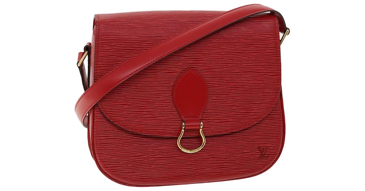 LOUIS VUITTON Epi Saint Cloud GM Shoulder Bag Red M52197 LV Auth bs3286