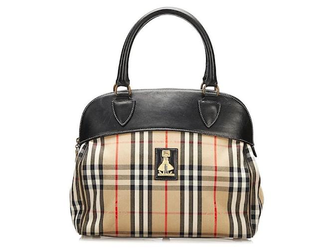 burberry Shelter Under A Burberry Canvas Handbag beige Cloth