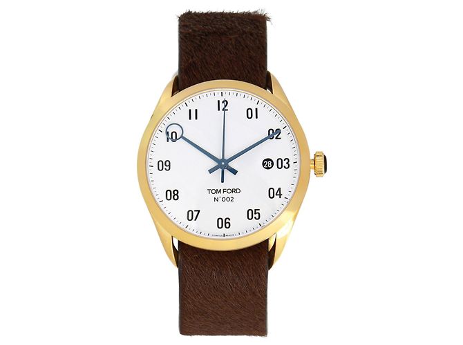 Bracelet De Montre Tom Ford 19 Mm Bleu Brossé - Neuf Avec étiquettes