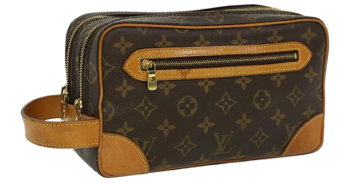 Louis Vuitton Baikal Brown Leather Clutch Bag (Pre-Owned)