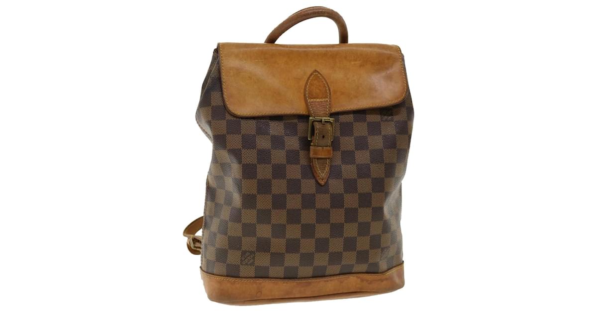 LOUIS VUITTON Damier Ebene Montsouris PM Backpack Auth 31178A