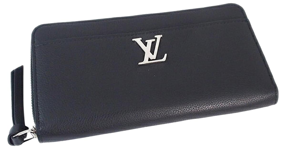 Louis Vuitton Black Lockme Wallet Leather Pony-style calfskin ref