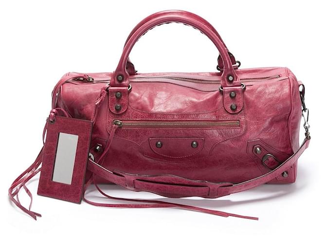 Balenciaga Twiggy Mini Boston Bag Red Leather Joli Closet