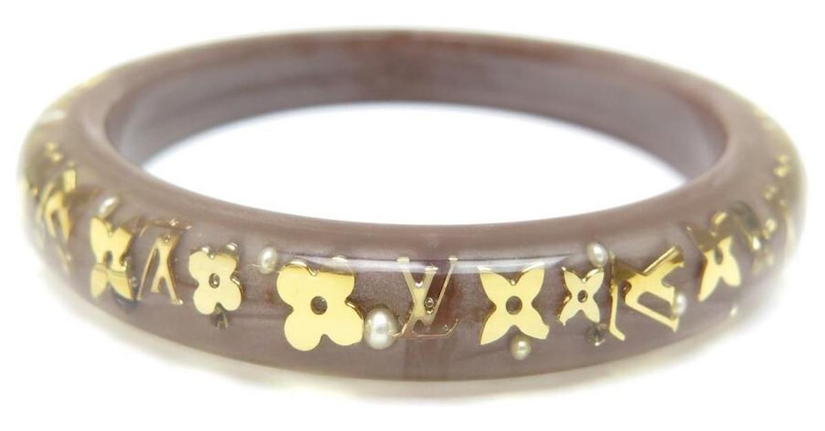 Bracciale rigido Louis Vuitton Thin Inclusion PM giallo con