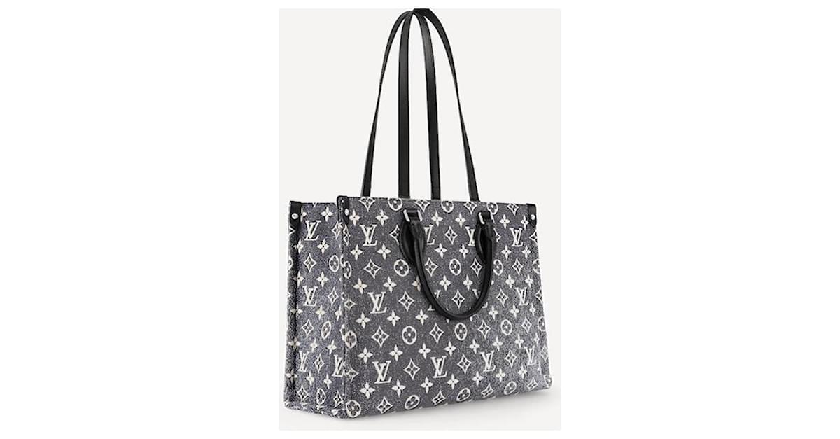 Onthego tote Louis Vuitton Blue in Denim - Jeans - 28349117