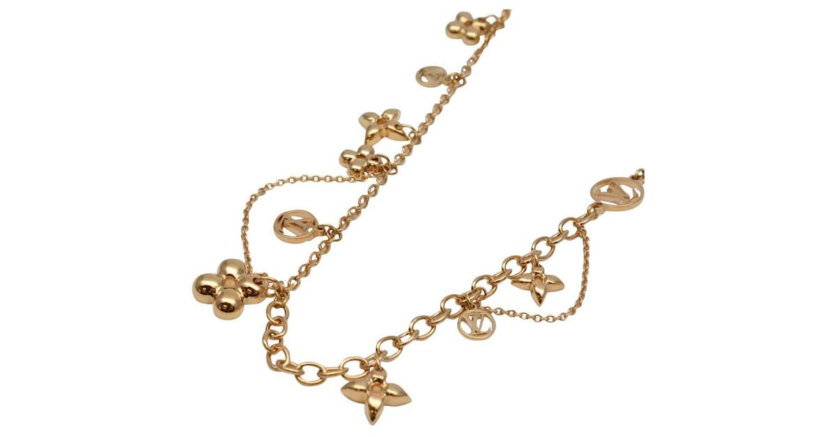 Louis Vuitton M64855 Collier Blooming Gold Monogram Flower Motif Circle  Necklace