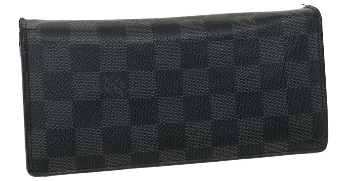 Louis Vuitton Brazza Wallet Graphite Damier Canvas Black N62665