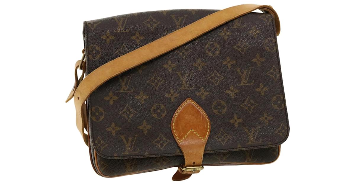 LOUIS VUITTON Monogram Cartouchiere GM Shoulder Bag M51252 LV Auth