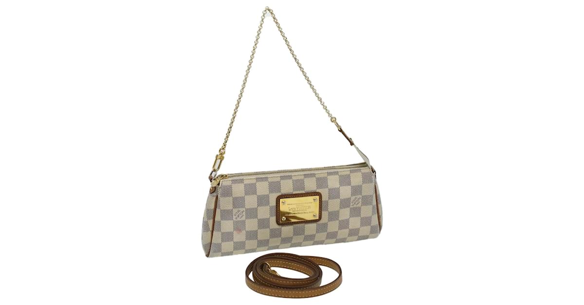 LOUIS VUITTON Damier Azur Eva 2Way Shoulder Hand Pouch N55214 LV Auth  lt414A