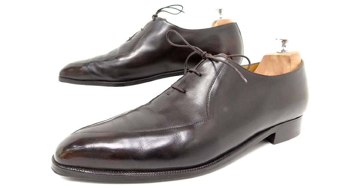 BERLUTI CLUB RICHELIEU SHOES 9.5 43.5 NEW LEATHER HEELS & PATINA