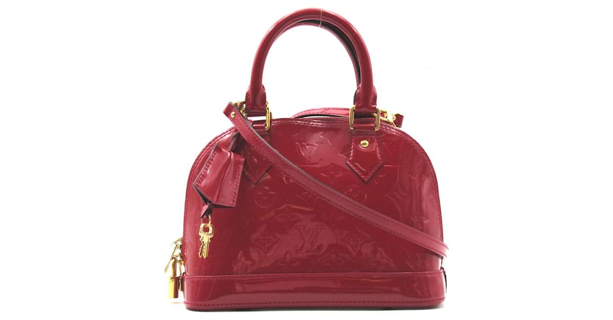 Louis Vuitton Alma Handbag Monogram Vernis MM Red 2408861