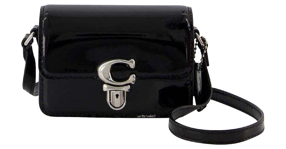 COACH Studio 12 Patent Mini Bag in Black