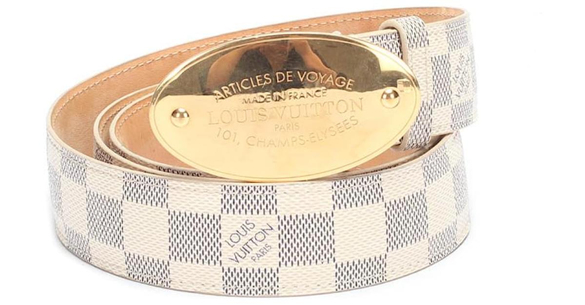 Cintura Louis Vuitton in damier azur